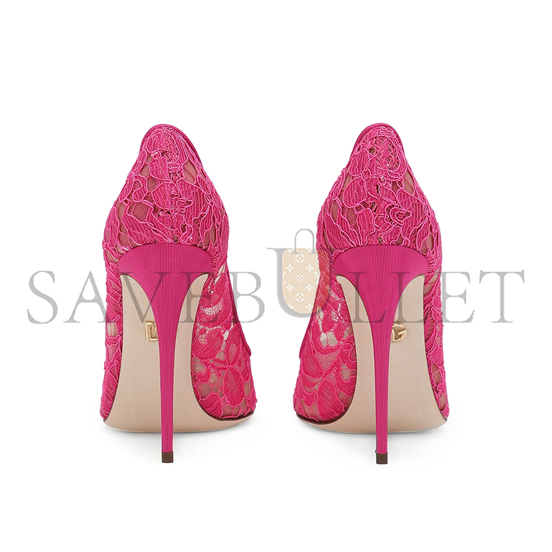 DOLCE GABBANA RAINBOW LACE PUMPS IN LUREX LACE CD1823AQ07480422